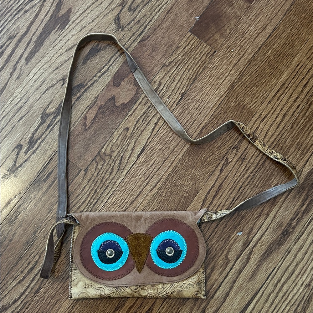 Brown Owl Design Crossbody Bag
